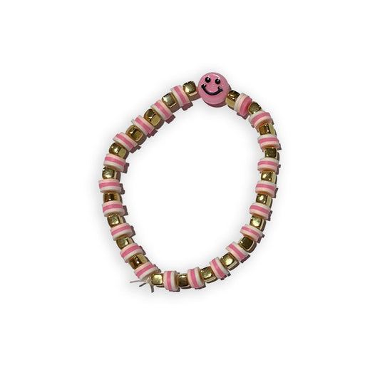 Pink smiley face bracelet